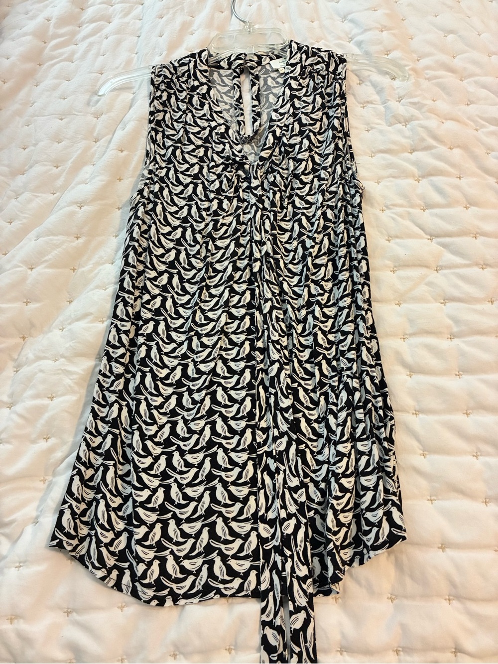 kate spade Black & White Bird Print Blouse